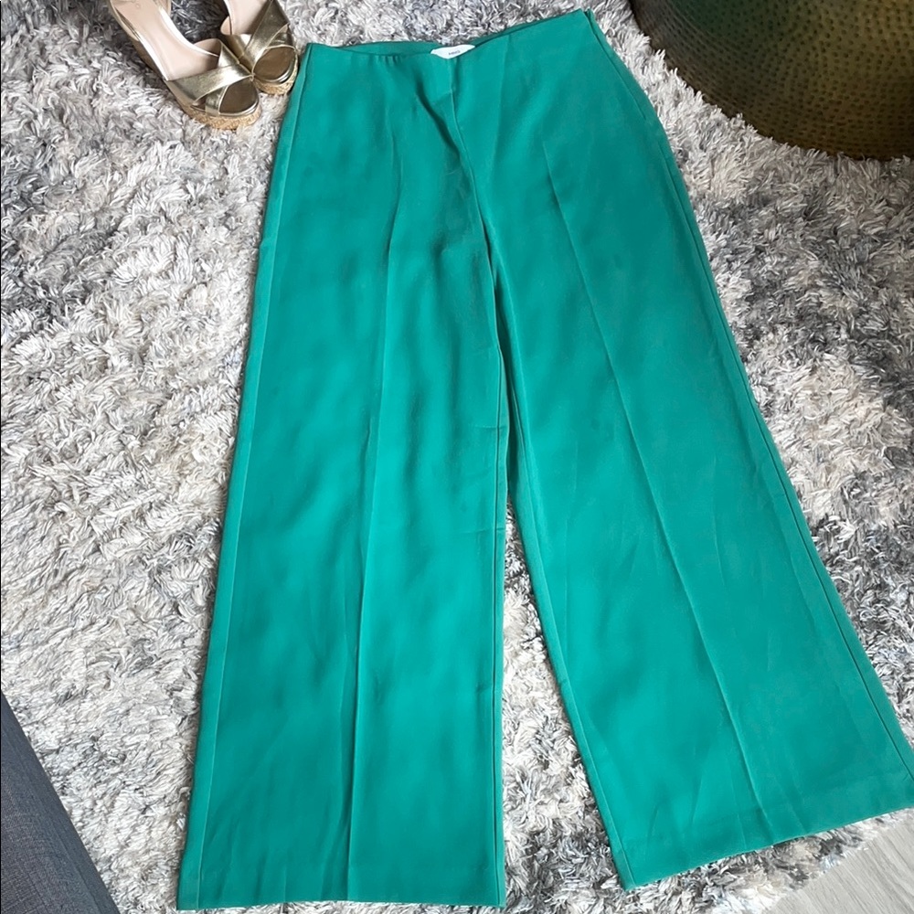 MANGO Green Wide-Leg Pants 💚